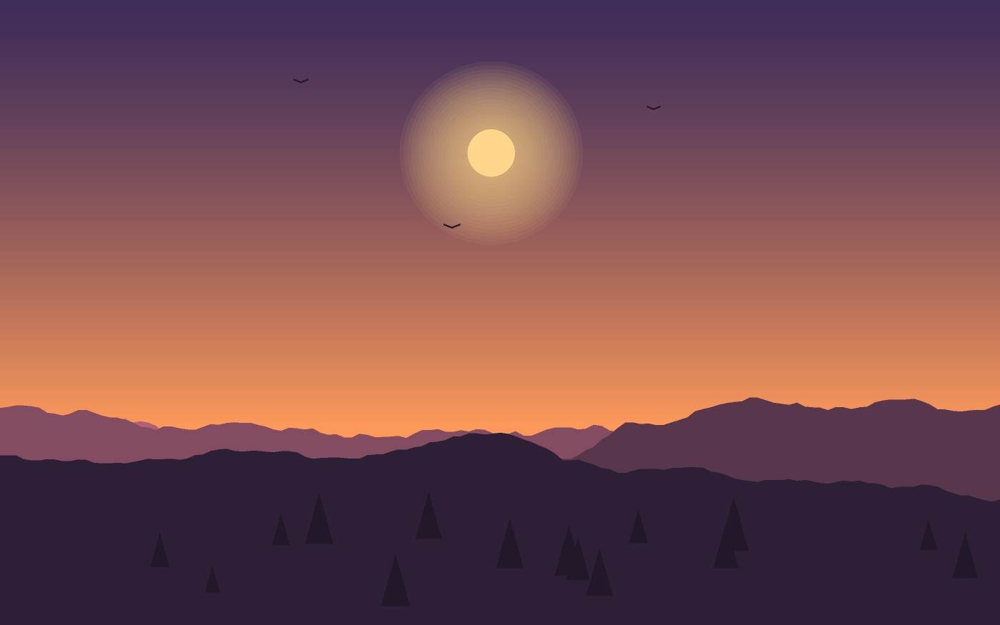 Illustrazione di un paesaggio