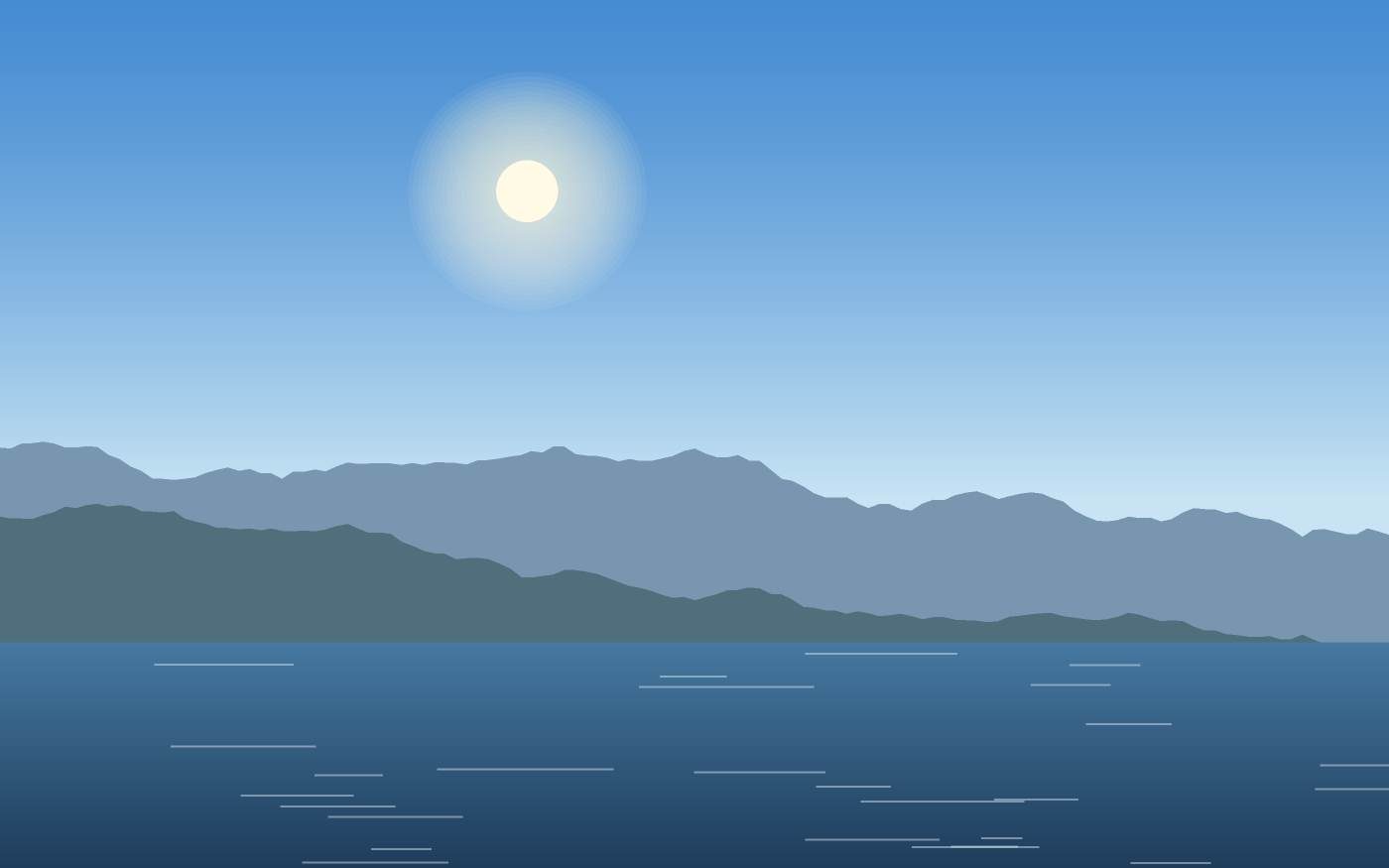Ilustração de uma paisagem